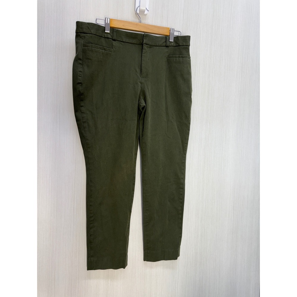 Banana Republic Sloan Curvy Fit Ankle Pants Mallard Green 14 387348-06 Womens